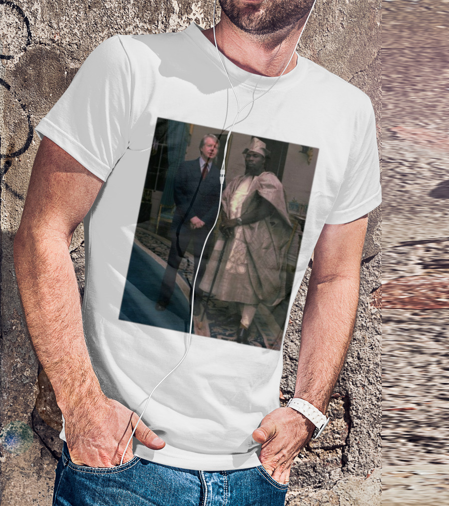 Jimmy Carter Meeting Nigerian President Traditional Attire T-Shirt