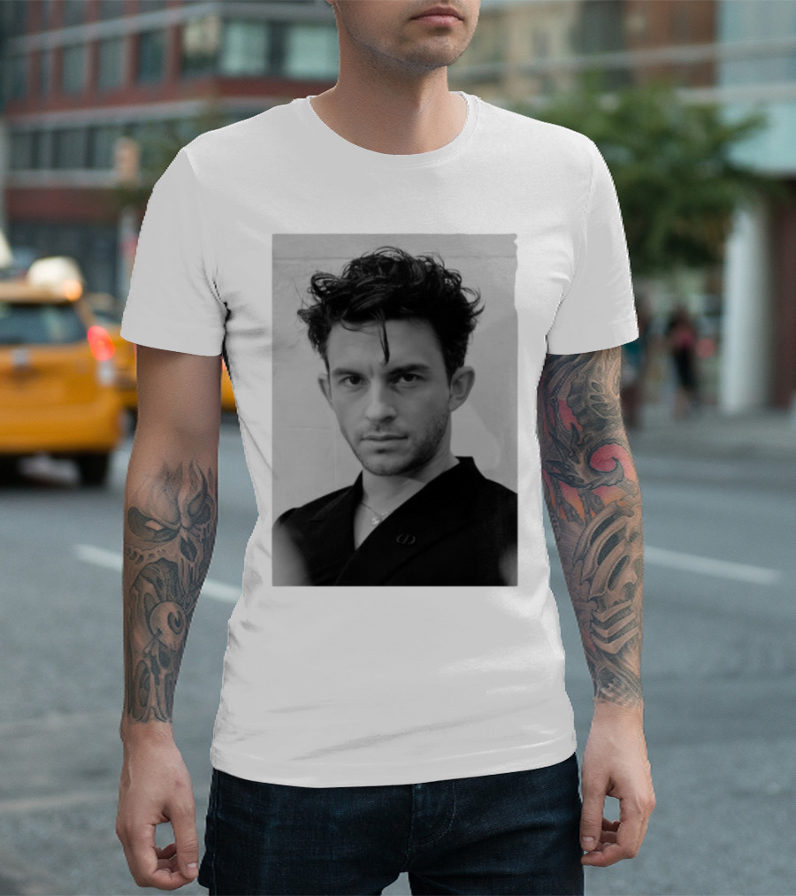 Jonathan Bailey Black And White Photography Portrait T-Shirt