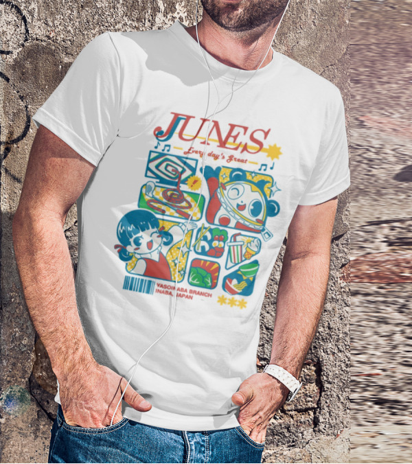 Junes Every Day's Great Persona 4 Teddie Cartoon Fun Collage T-Shirt