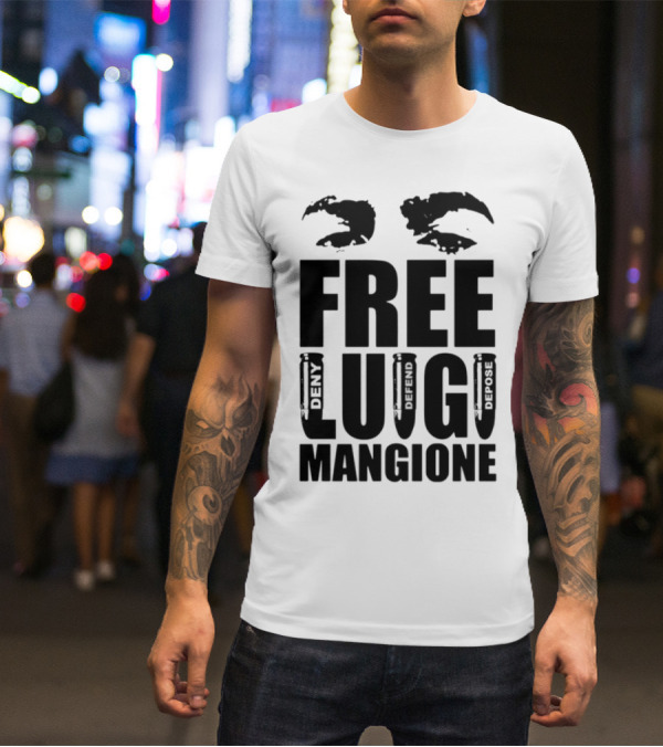 Free Luigi Mangione Crab Claws Deny Defend Depose T-Shirt