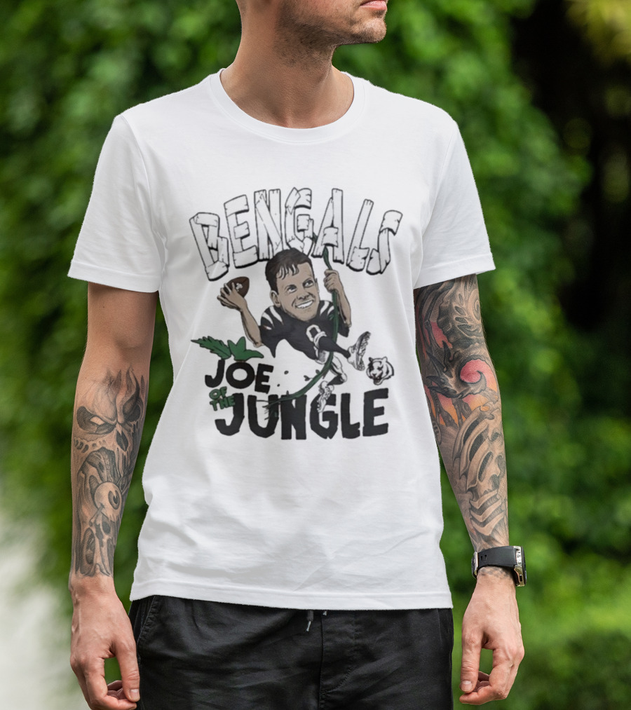 Bengals Joe Of The Jungle Caricature Football Player Artwork T-Shirt