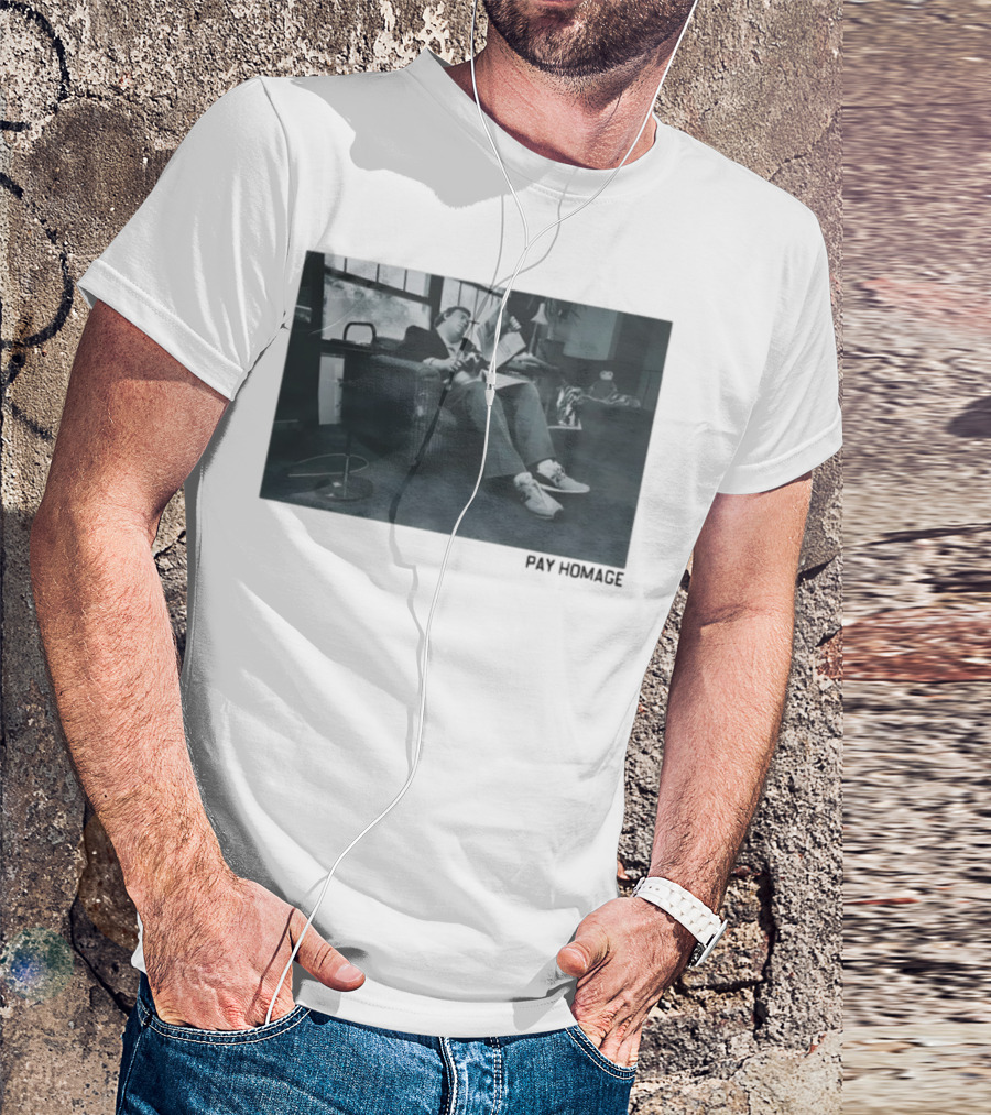 John Candy Relaxing In Comfy Chair Reading In Classic Setting T-Shirt