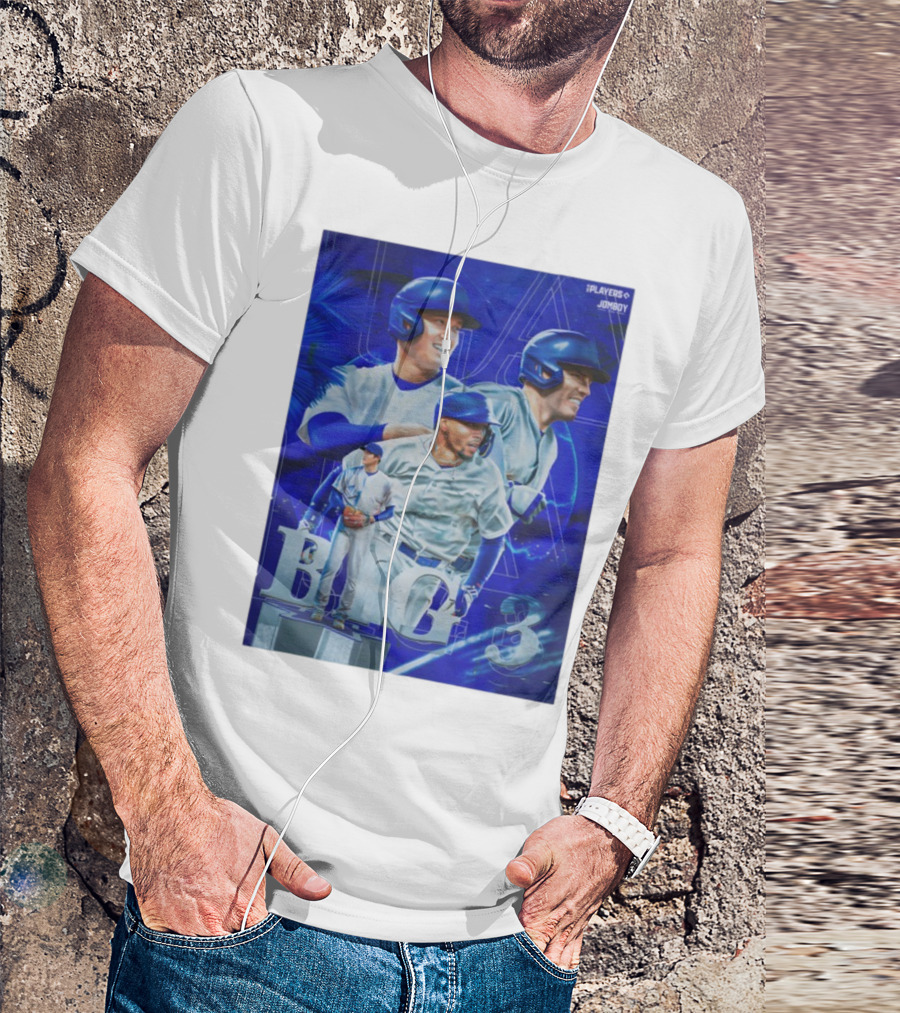 LA Big 3 IPlayers Jomboy Baseball Theme T-Shirt