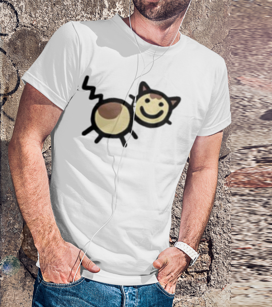 Mummyjoe Cheesepuff Happy Cow Cat Image T-Shirt