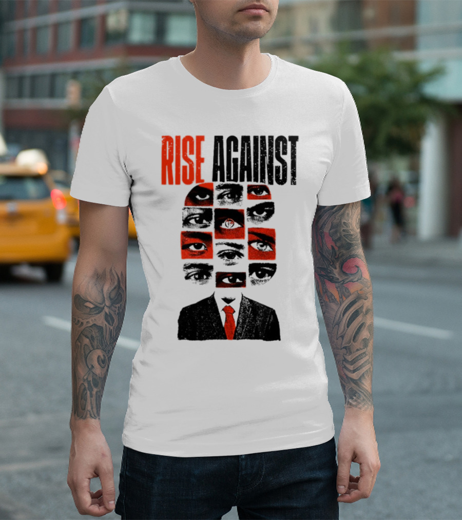 Rise Against Big Brother Surveillance Eyes Suit T-Shirt