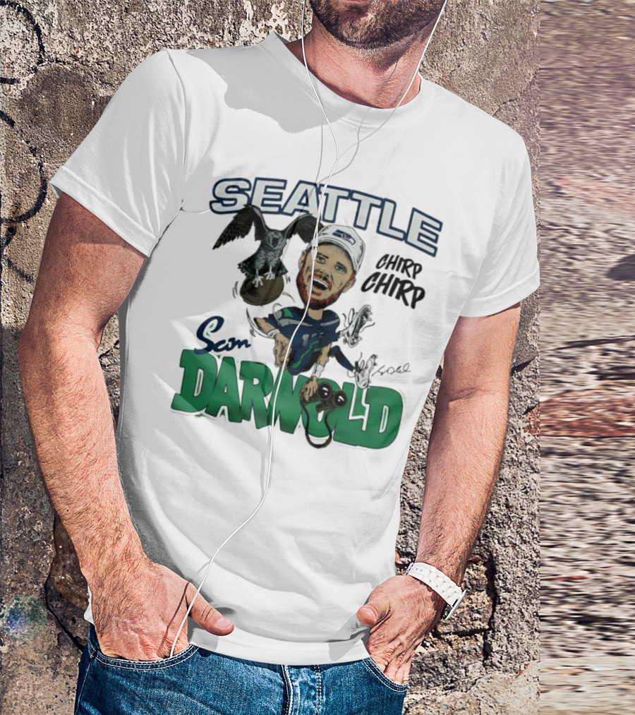 Seattle Seahawks Sam Darnold Chirp Chirp Signature T-Shirt