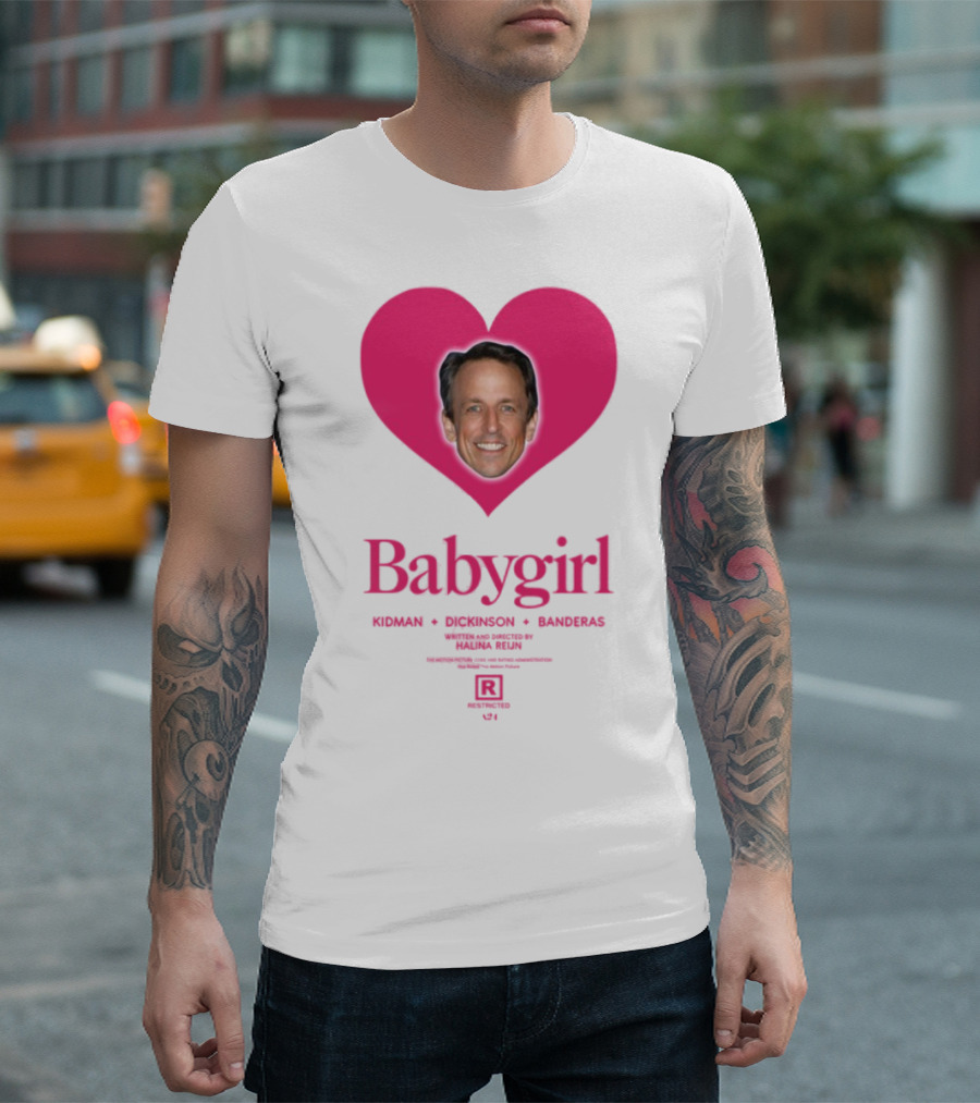 Seth Meyers Babygirl Heart Design T-Shirt