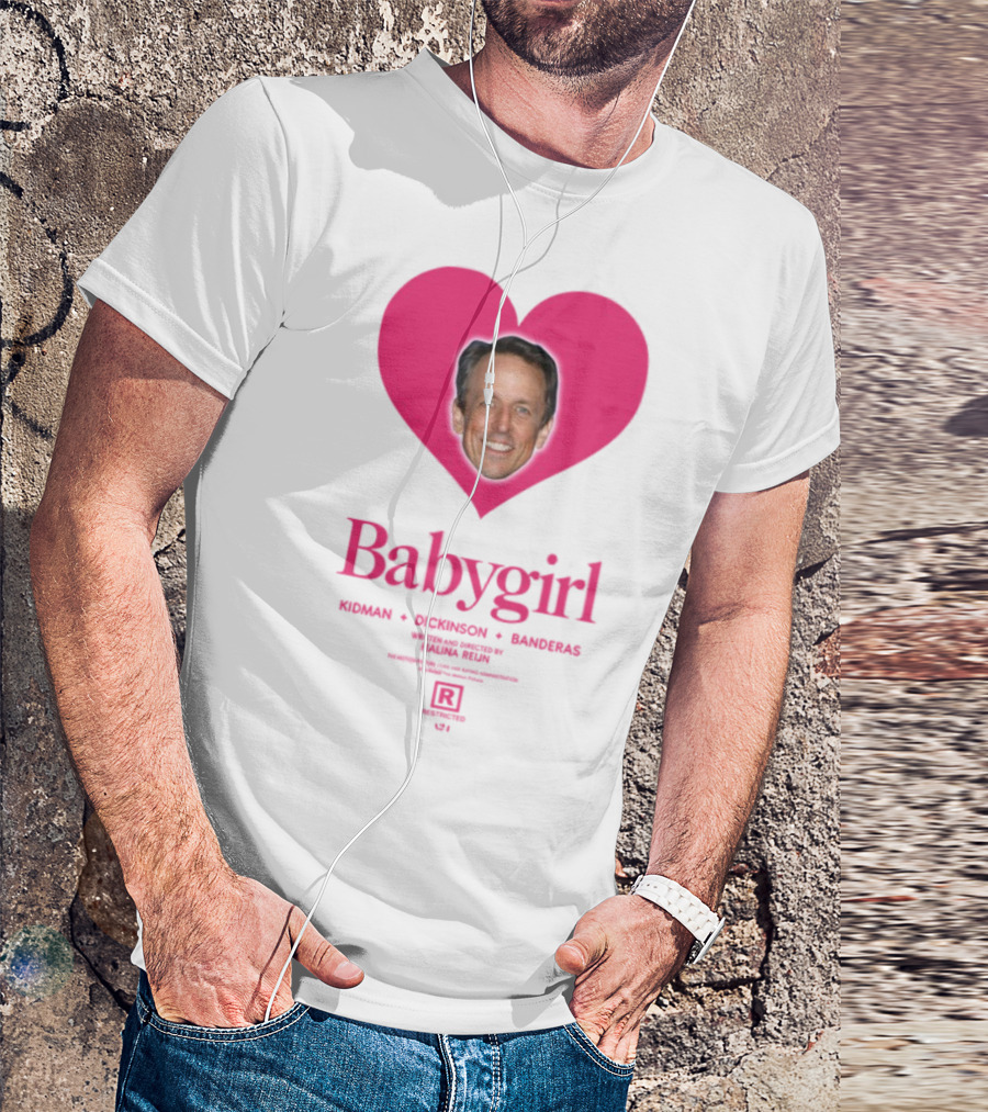 Seth Meyers Babygirl Heart Design T-Shirt