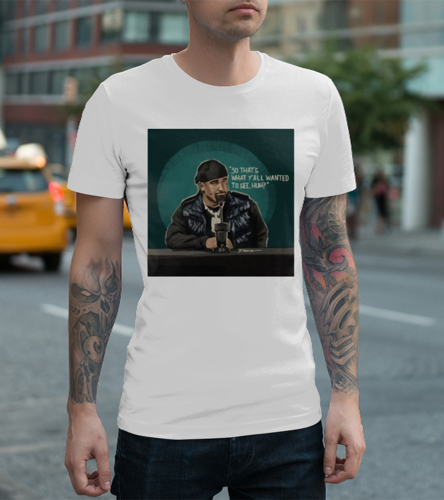 "So That's What Y'all Wanted To See Huh Microphone Interview Moment" T-Shirt