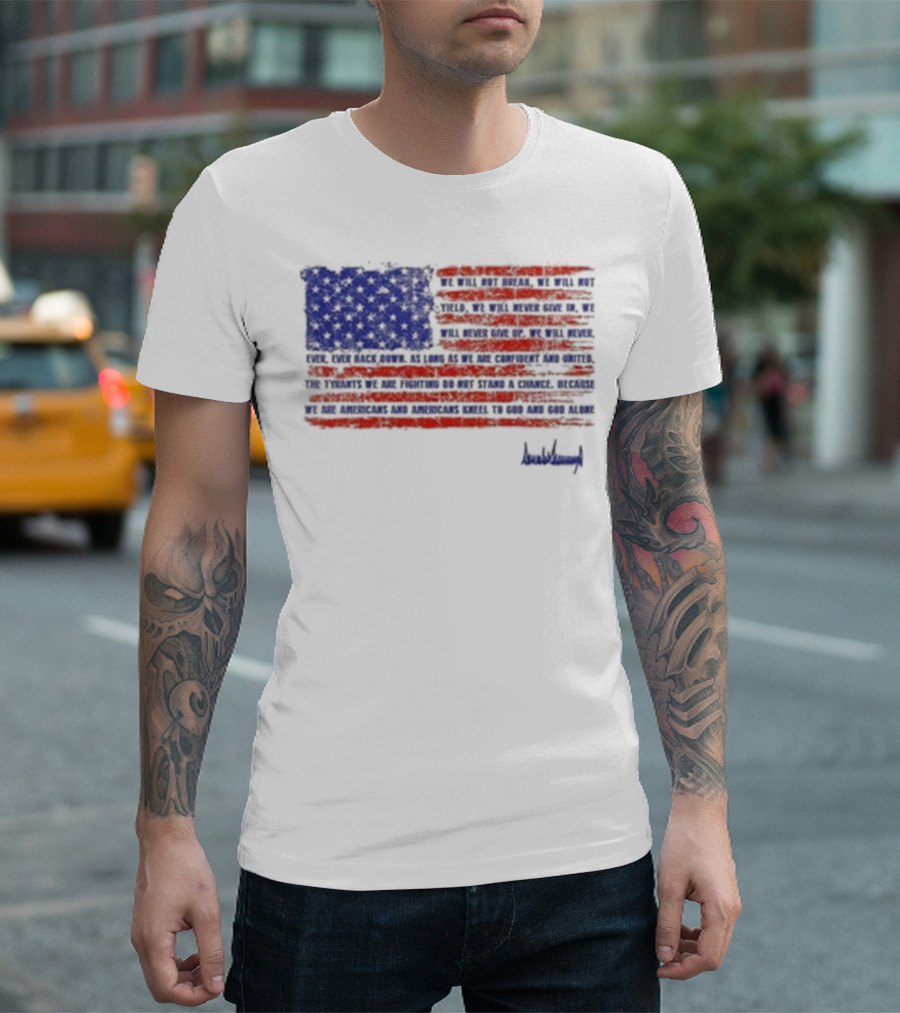 American Flag Trump Nation Proclamation Signed By Donald Trump T-Shirt