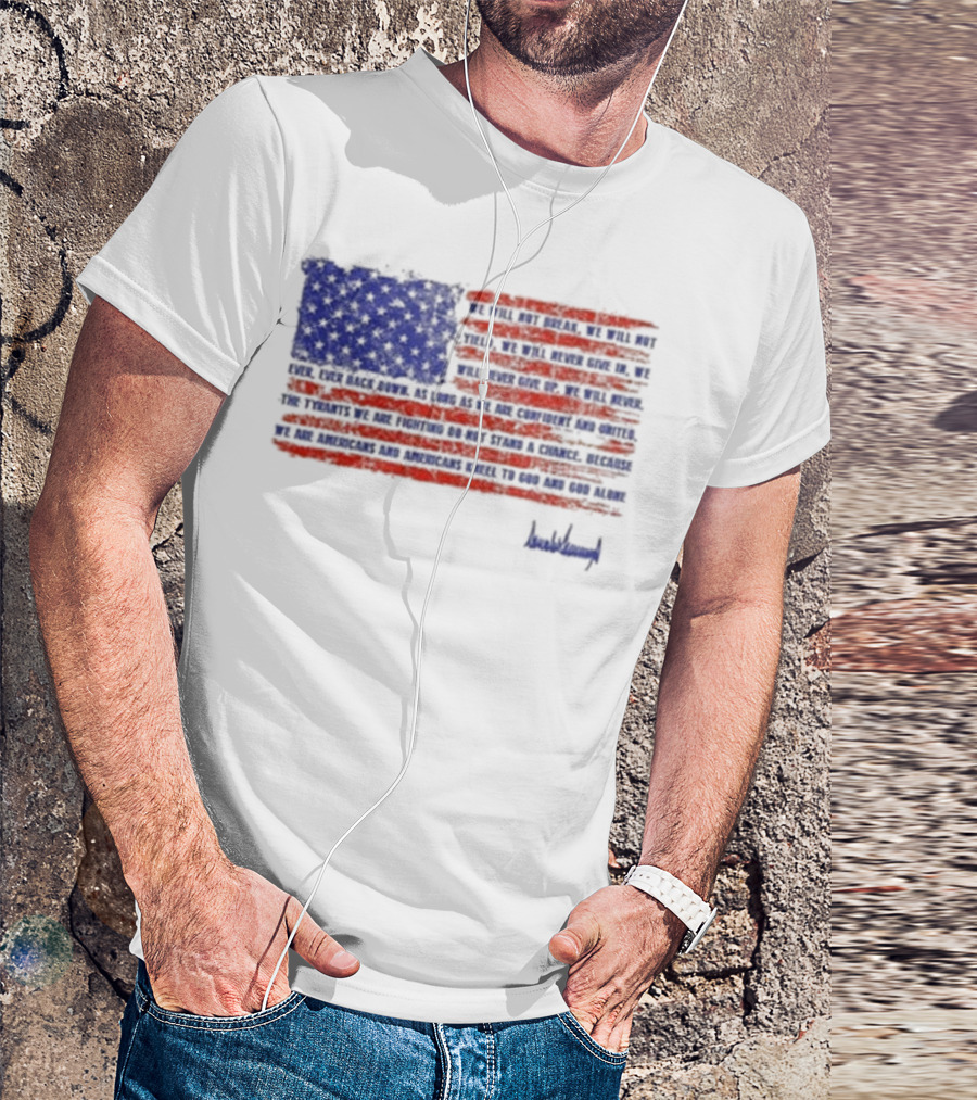 American Flag Trump Nation Proclamation Signed By Donald Trump T-Shirt