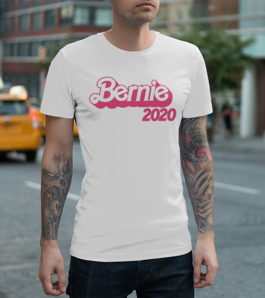 Bernie 2020 Barbie Style Logo Design T-Shirt