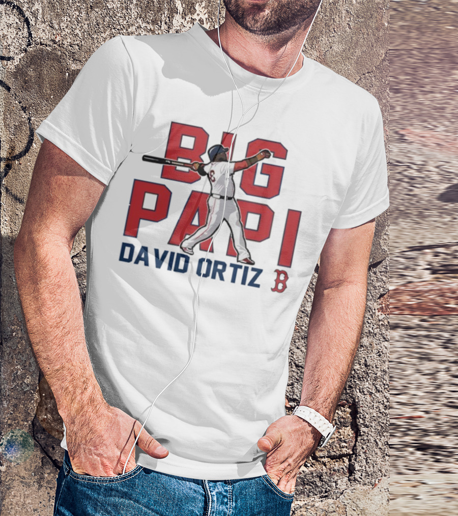 Big Papi David Ortiz Red Sox Cooperstown Player Classic Baseball T-Shirt
