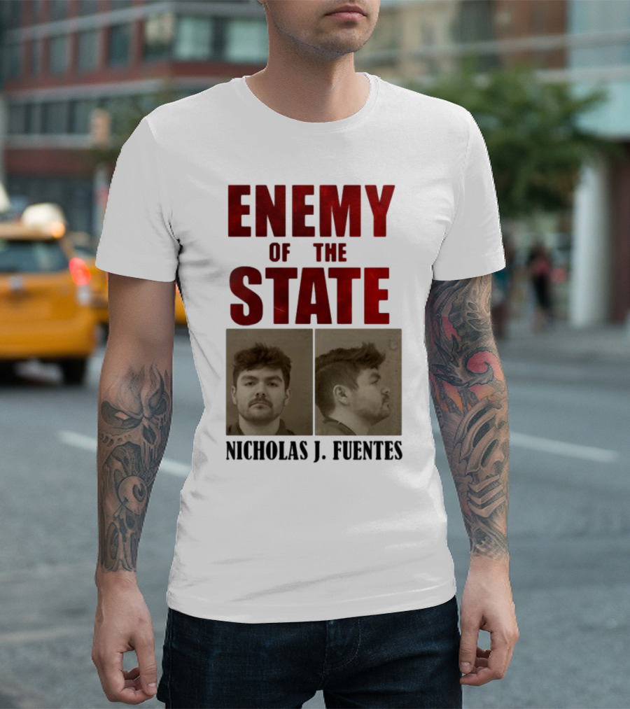 Enemy Of The State Nicholas J Fuentes Shot Image T-Shirt