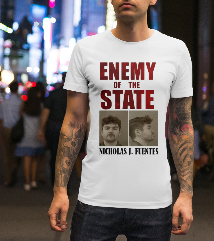 Enemy Of The State Nicholas J Fuentes Shot Image T-Shirt