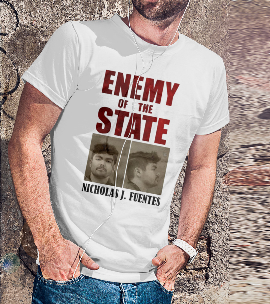 Enemy Of The State Nicholas J Fuentes Shot Image T-Shirt