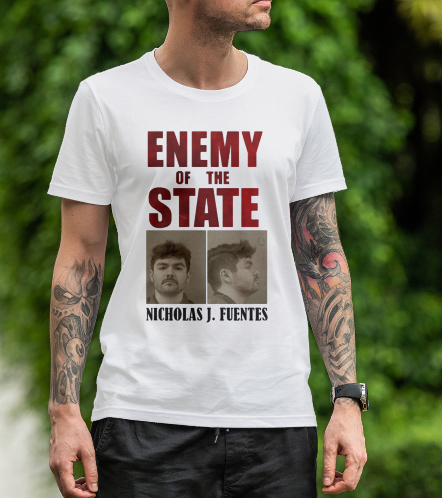 Enemy Of The State Nicholas J Fuentes Shot Image T-Shirt