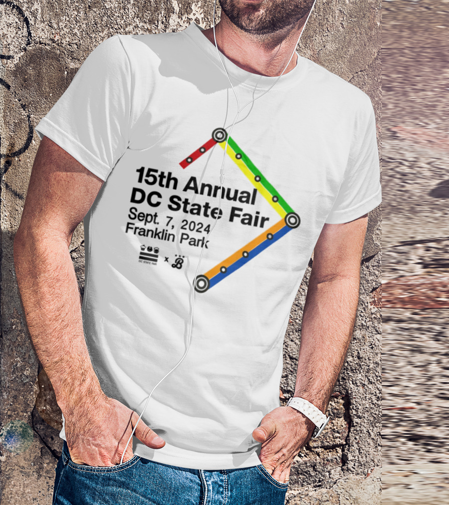 15th Annual DC State Fair Sept 7 2024 Franklin Park Metro Themed Design T-Shirt