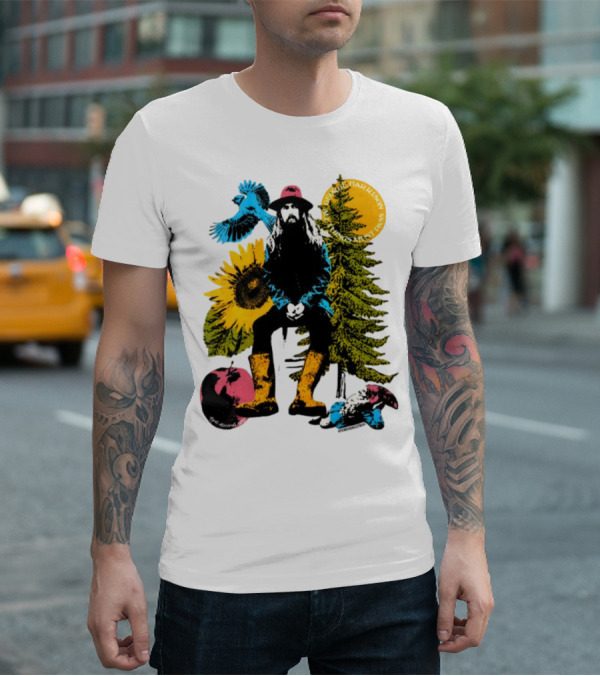 All Things Must Pass George Harrison Sunflower Tree Bird Apple T-Shirt