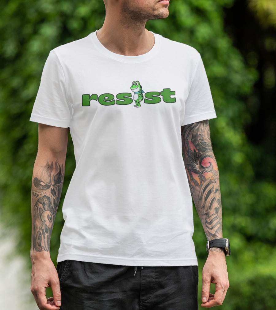 Antifa Frog Resist City Of Roses Chapter Portland Oregon T-Shirt