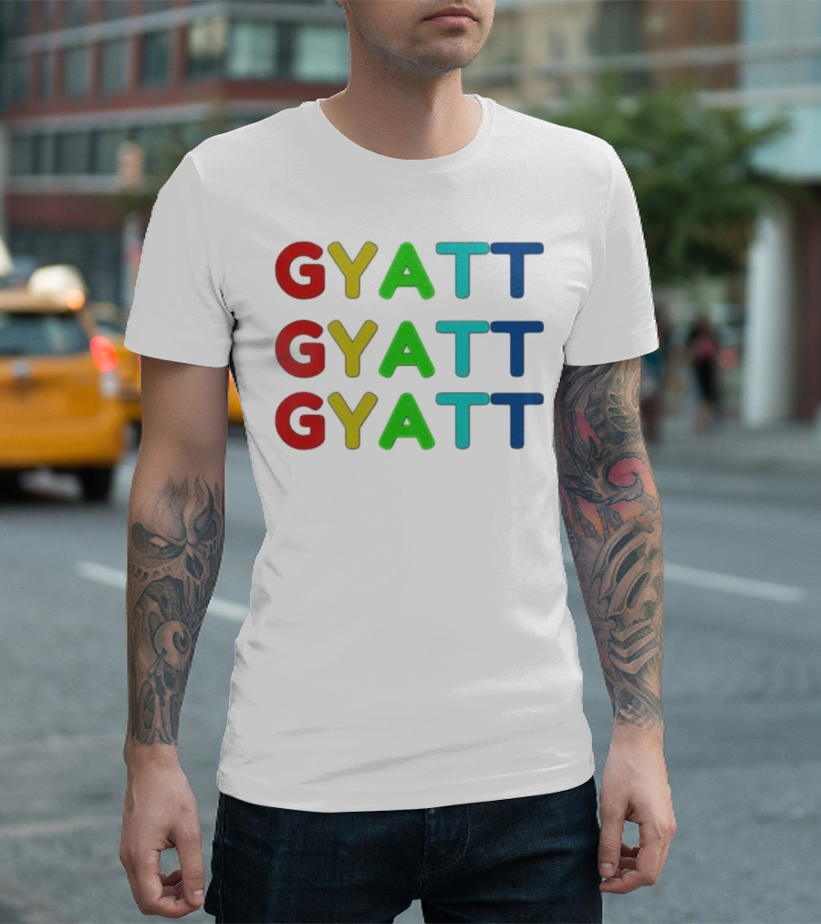 Benjixscarlett Gyatt Multicolor T-Shirt