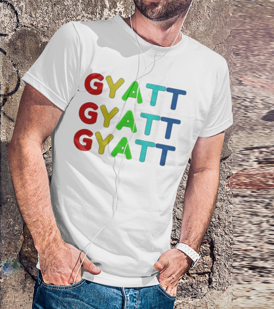 Benjixscarlett Gyatt Multicolor T-Shirt
