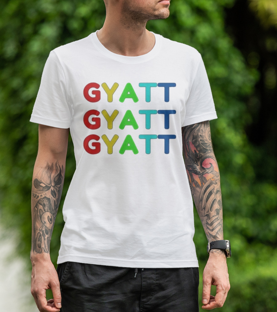 Benjixscarlett Gyatt Multicolor T-Shirt