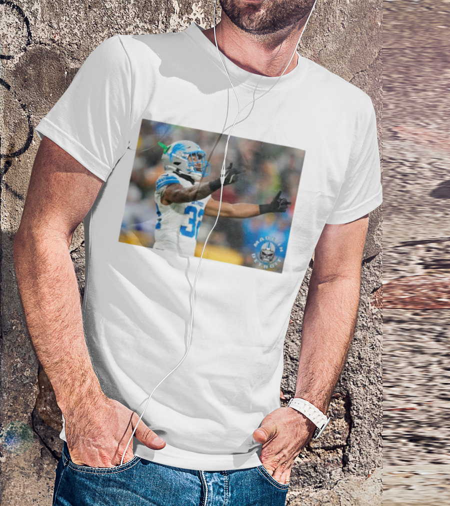 Detroit Lions Brian Branch Made In Detroit Football Celebration T-Shirt