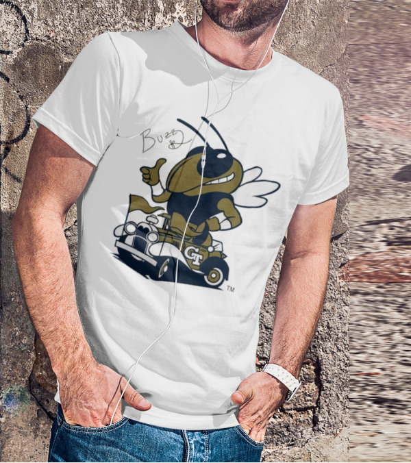 Buzz Georgia Tech Yellow Jacket GT Vintage Car Icon T-Shirt
