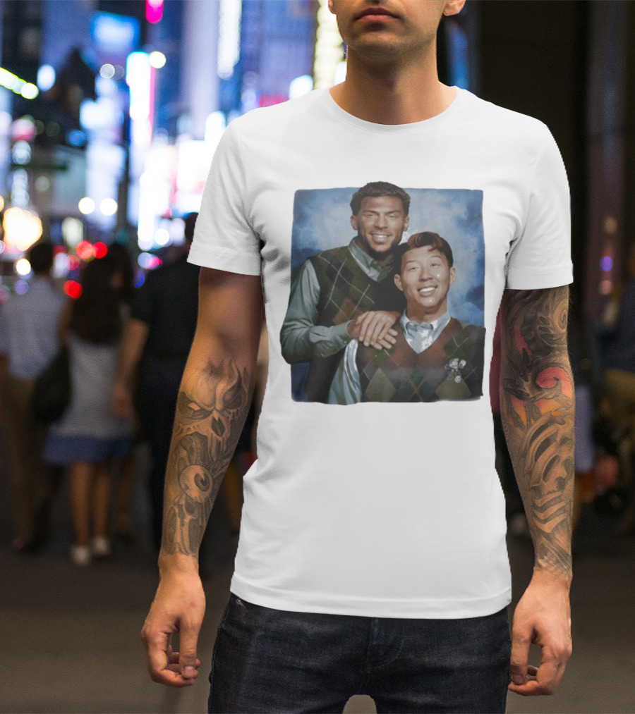 Denis Bouanga And Son Heung Min Los Angeles FC Step Brothers Vintage Style Comedy Parody Design T-Shirt