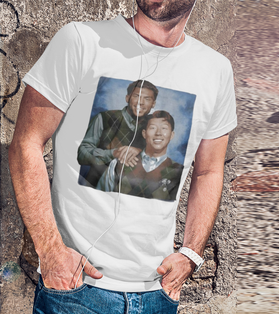 Denis Bouanga And Son Heung Min Los Angeles FC Step Brothers Vintage Style Comedy Parody Design T-Shirt