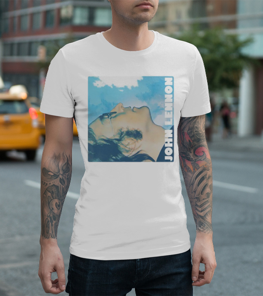 John Lennon Skyward Watercolor Portrait T-Shirt