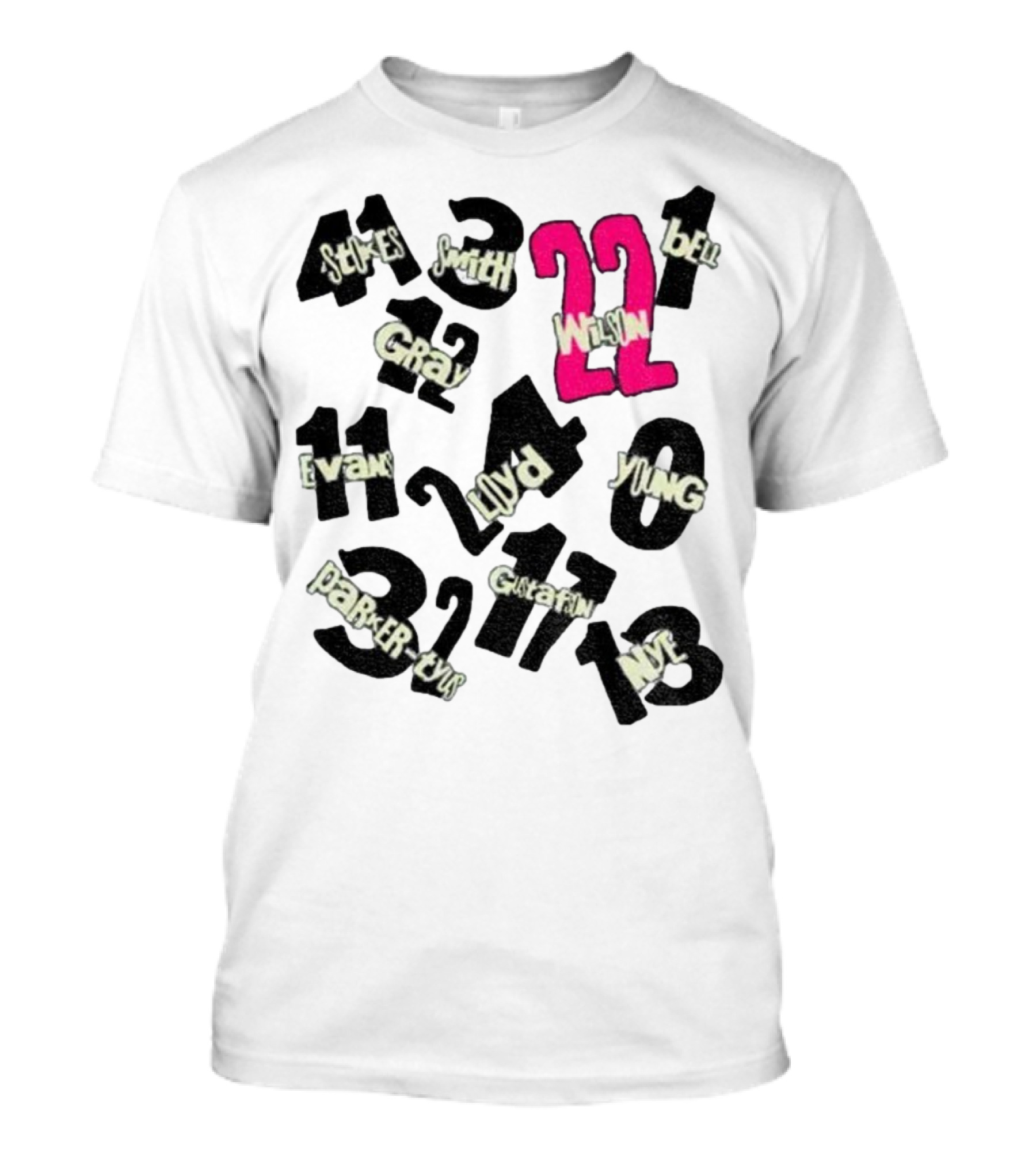 Las Vegas Aces 2022-23-25 World Champions Lloyd Wilson Young Parker Bell Stokes Smith Gray Plum Evans T-Shirt