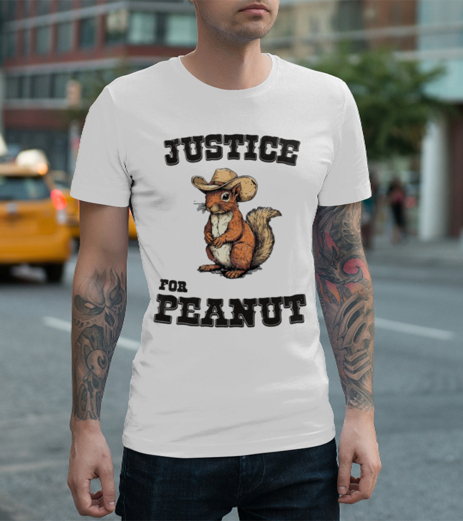 Justice For Peanut Cowboy Squirrel Limited Edition Alex Jones T-Shirt
