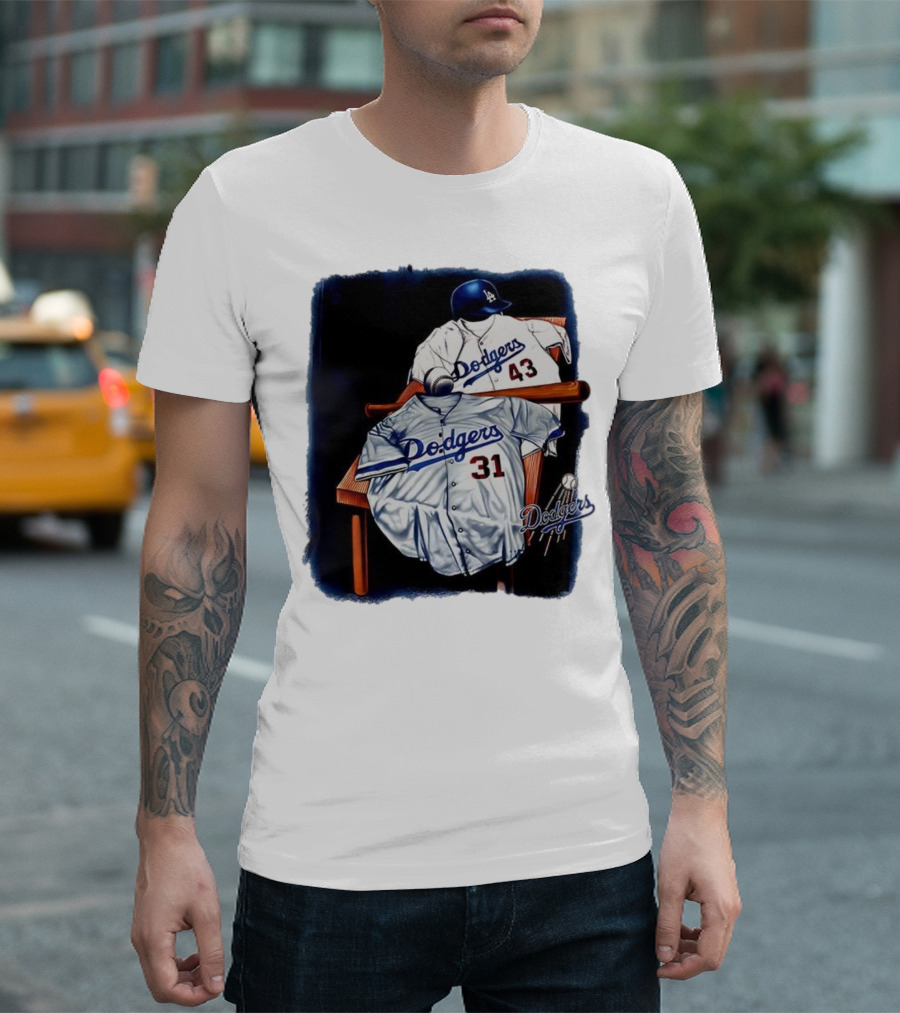 Los Angeles Dodgers 31 And 43 Baseball Jersey Vintage Collection T-Shirt