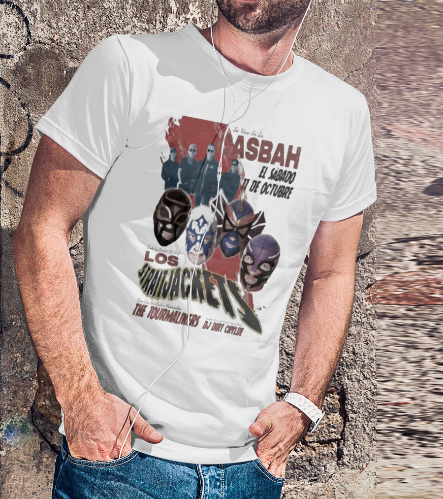 Los Straitjackets Y The Tourmaliners En Vivo El Sábado 11 De Octubre En Casbah San Diego T-Shirt