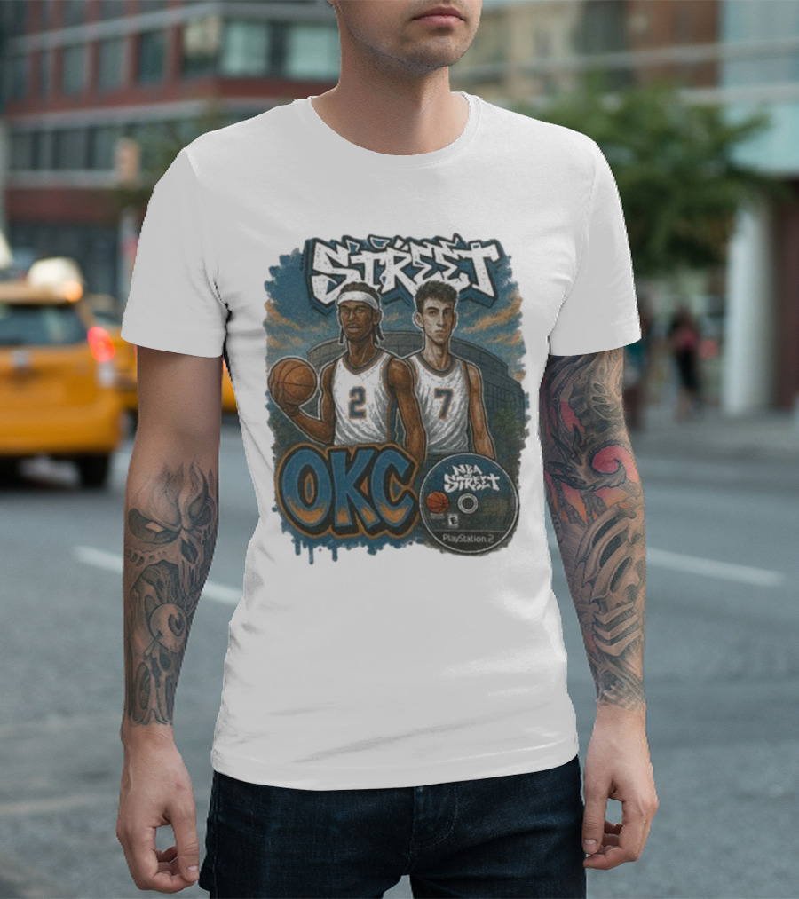 NBA Street OKC PlayStation 2 Basketball Street Art T-Shirt