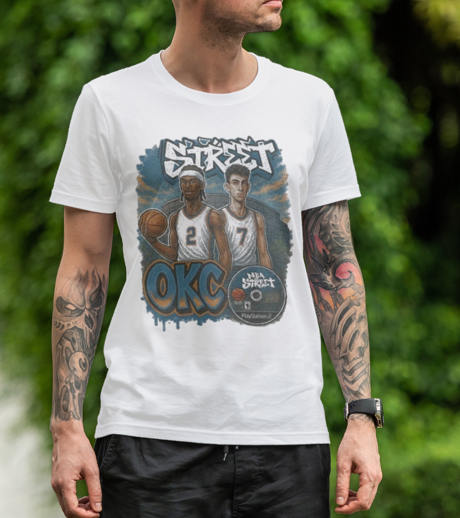 NBA Street OKC PlayStation 2 Basketball Street Art T-Shirt