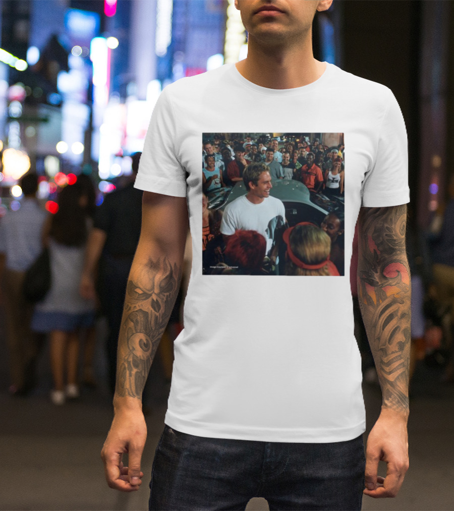 Paul Walker 51st Birthday Celebration Fast And Furious Scene T-Shirt