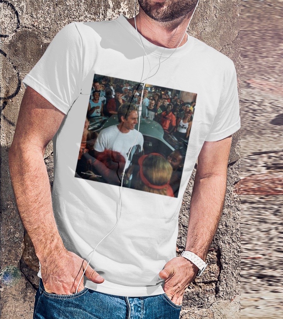Paul Walker 51st Birthday Celebration Fast And Furious Scene T-Shirt