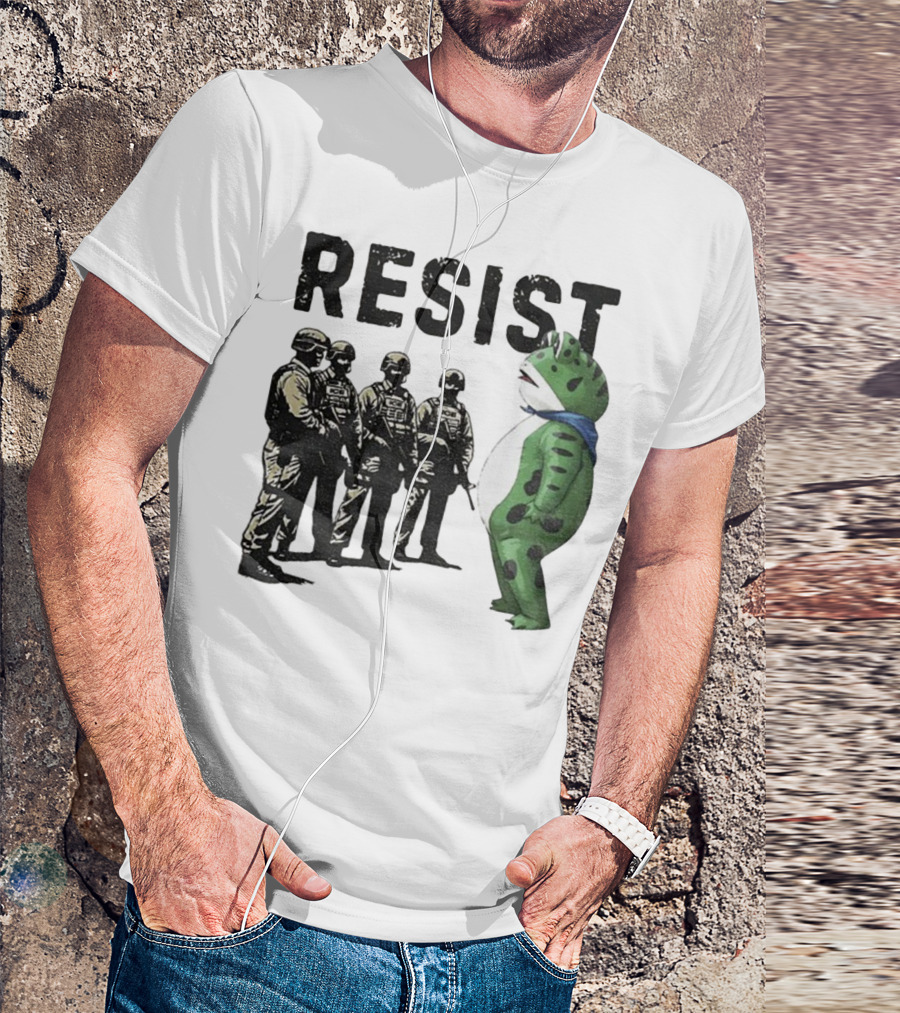 Portland Frog Resist Anti Fascism Anti Trump Protest Graphic T-Shirt