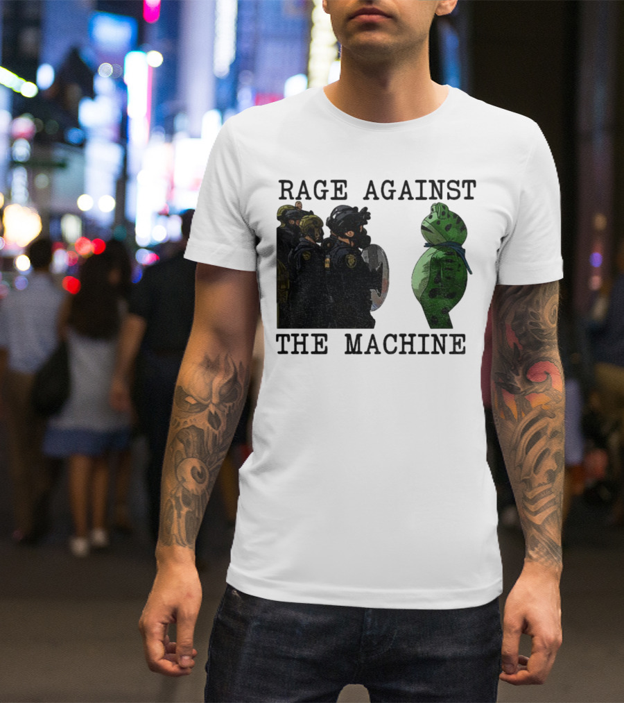 Rage Against The Machine Portland Frog Protest Poland 2025 Political T-Shirt