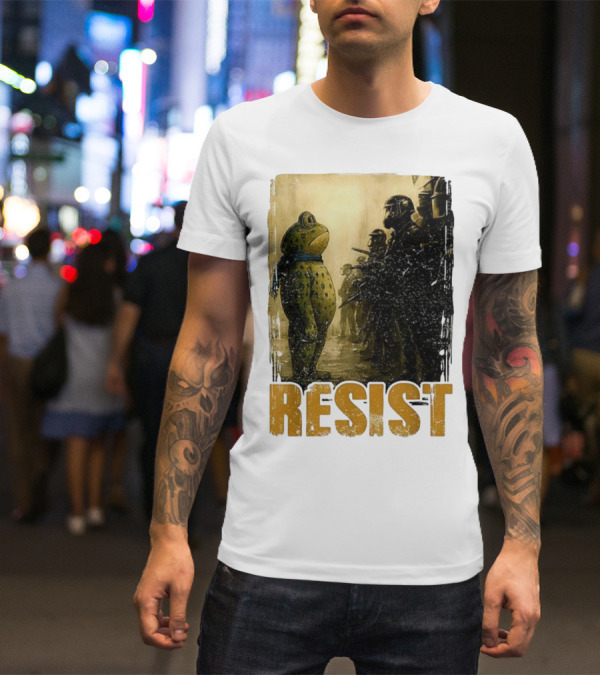 Resist Portland Protest Frog Standoff With Riot Police T-Shirt