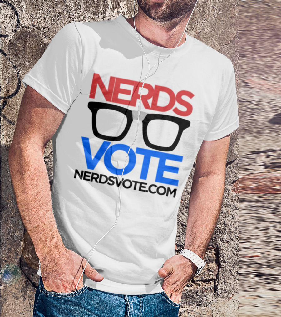 NERDSVOTE Steve Blum Collaboration Nerds Vote Initiative T-Shirt