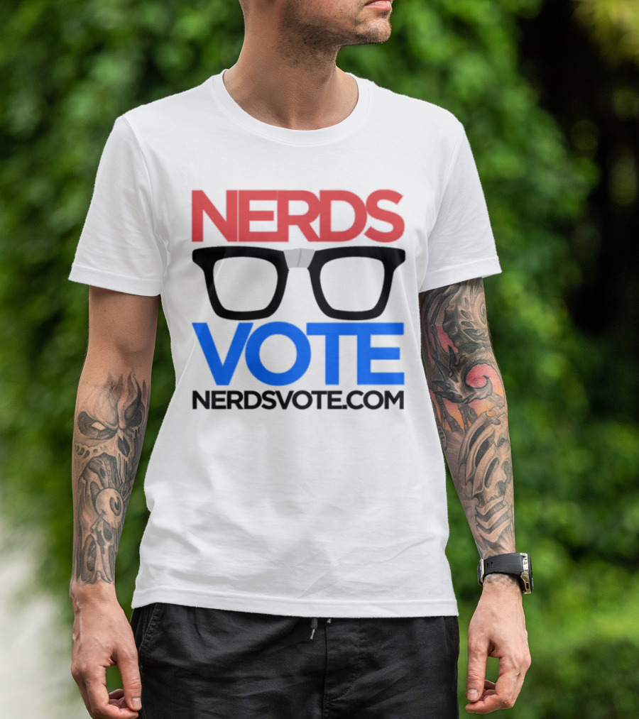 NERDSVOTE Steve Blum Collaboration Nerds Vote Initiative T-Shirt