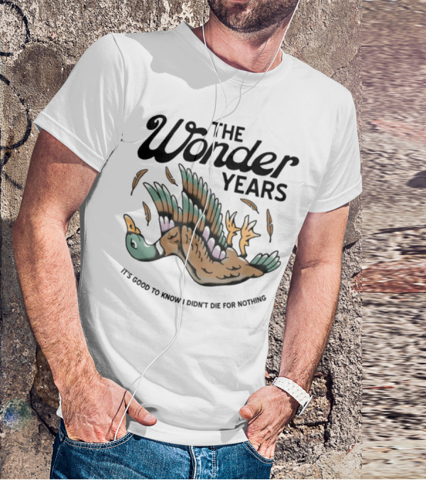 The Wonder Years Mallard Flying Feathers Falling Design T-Shirt