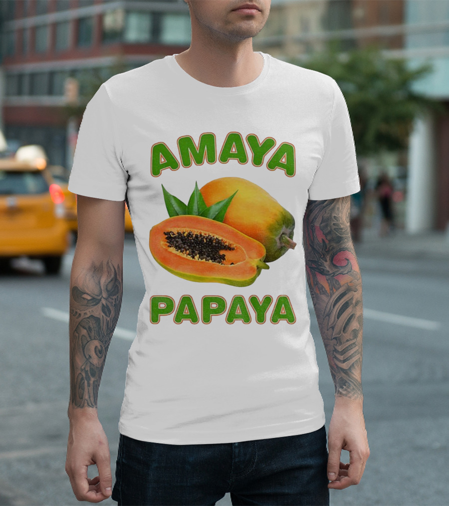 Amaya Papaya Fresh Tropical Fruit Slice T-Shirt