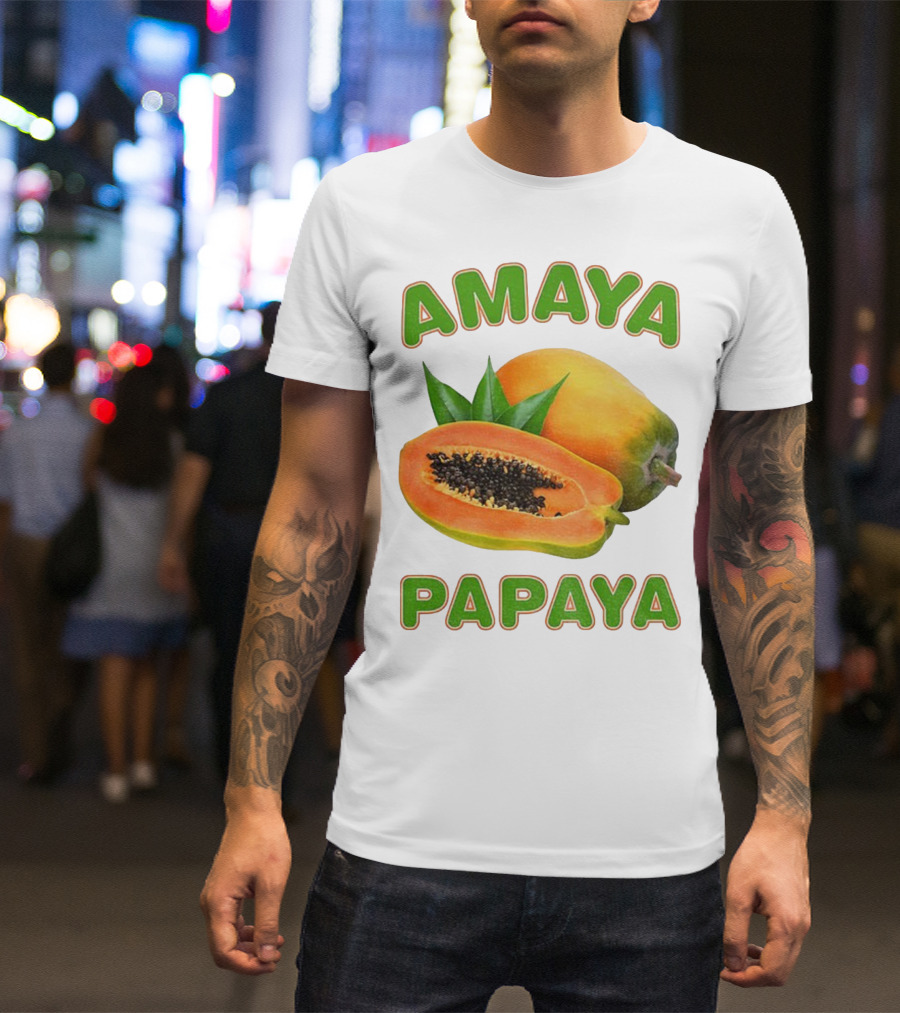Amaya Papaya Fresh Tropical Fruit Slice T-Shirt
