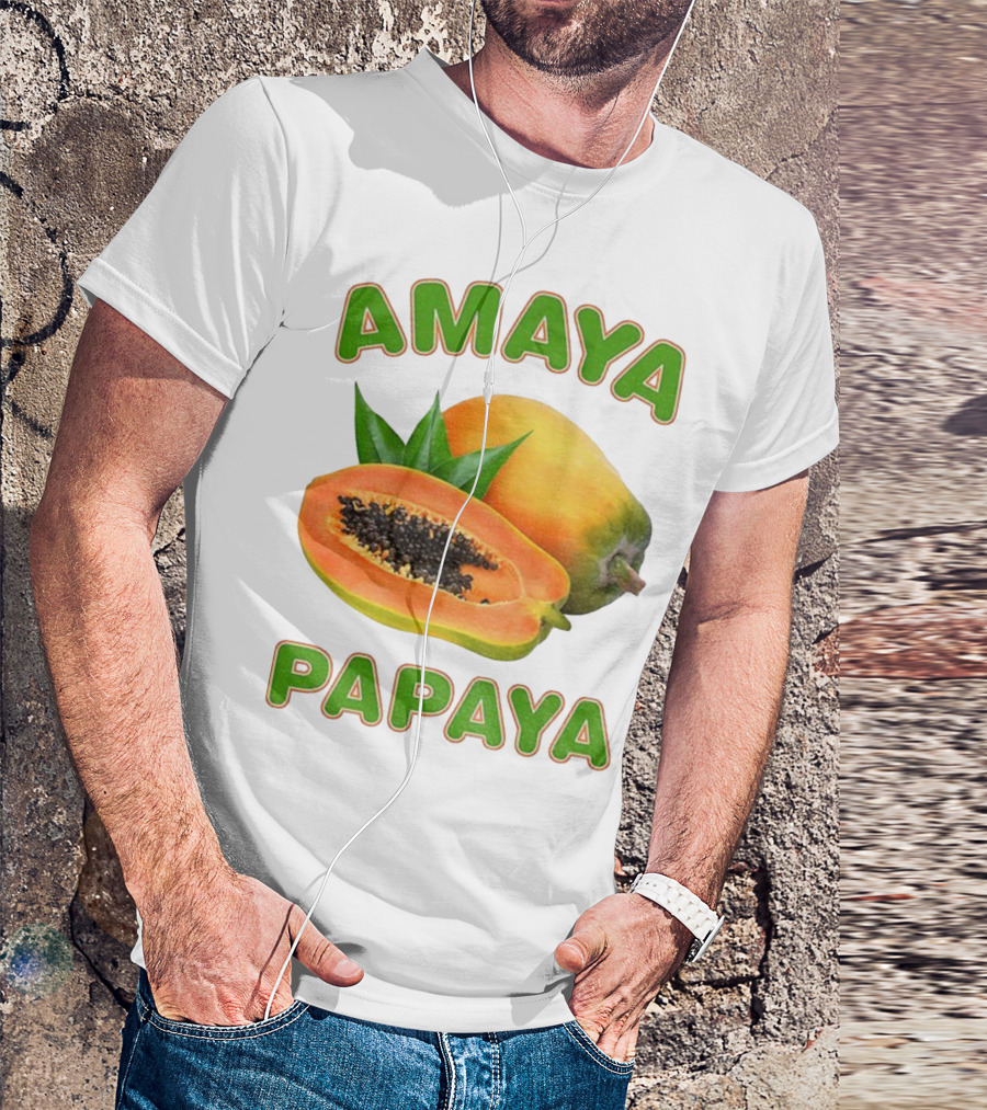 Amaya Papaya Fresh Tropical Fruit Slice T-Shirt
