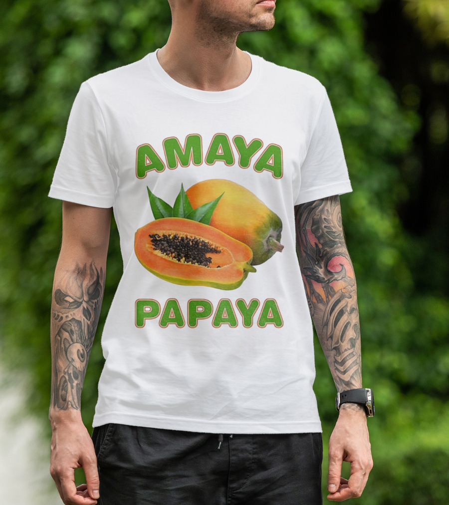 Amaya Papaya Fresh Tropical Fruit Slice T-Shirt